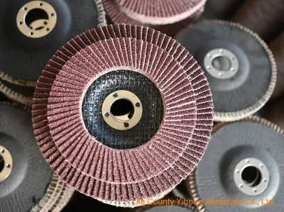 #40, 60, 80, 115mm*22mm High Quality Aluminum Oxide Flap Disc for Grinding and Polishing