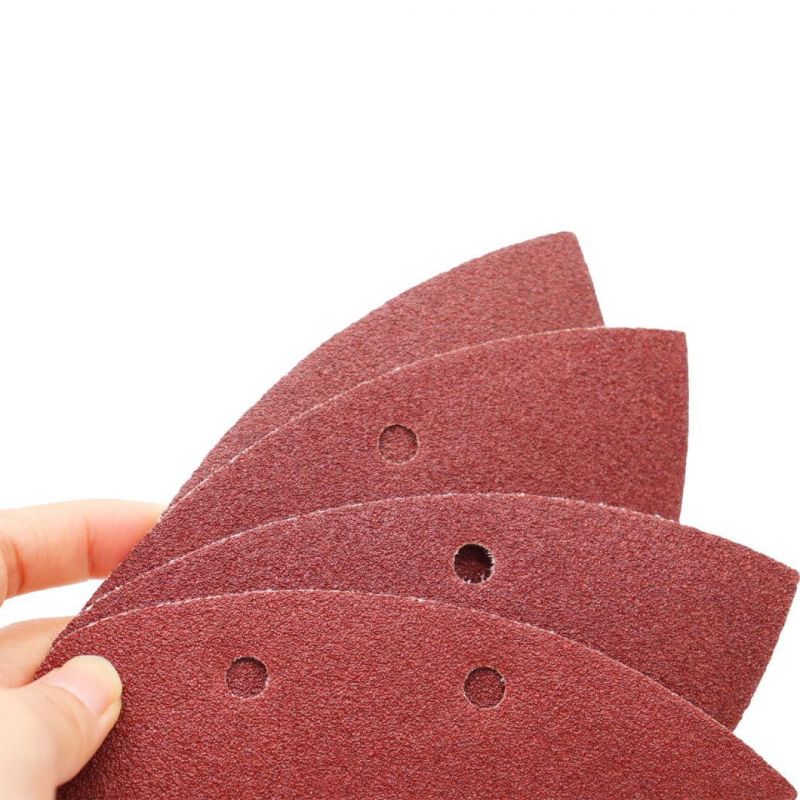 140 * 90mm 5 Holes Hook and Loop Mouse Sanding Discs Sandpaper for Wood Grinding and Polishing