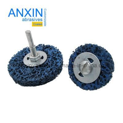 Blue Strip It Material Wheel with Shaft