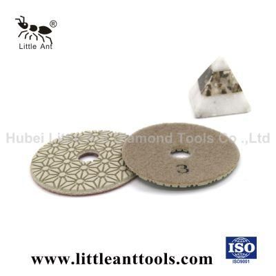 4&quot; 3 Steps Flexable Polishing Pads for Hand Machine Wet Use