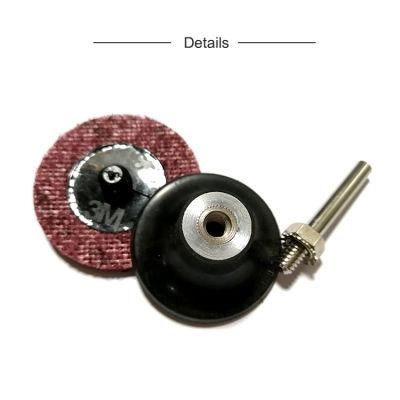 2&quot; 1/4 Inch Shank Roll Lock Angle Holder Rubber Abrasive Paper Disc Grinder Backing Pad