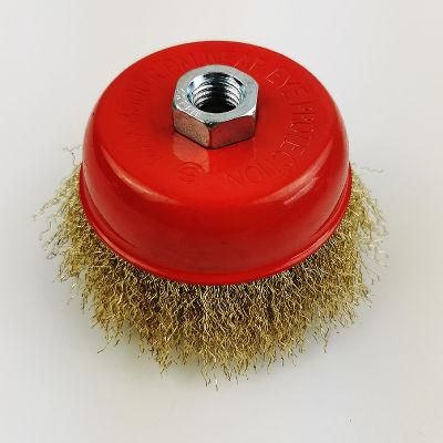 4 Inch Crimped Wire Steel Cup Brush with Nut