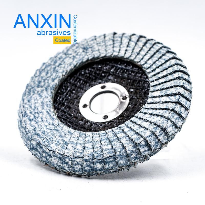 Half-Curved Flap Disc with White Coat