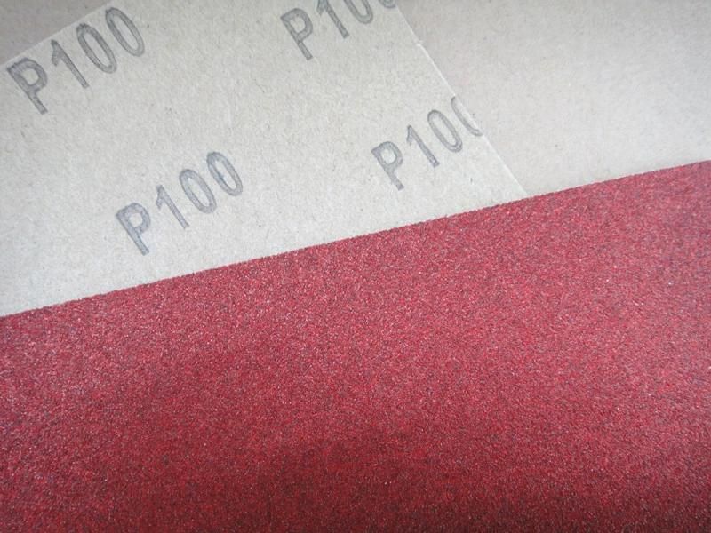 Abrasive Paper Red Color Aluminum Oxide C-Weight Craft Paper Wall Polishing